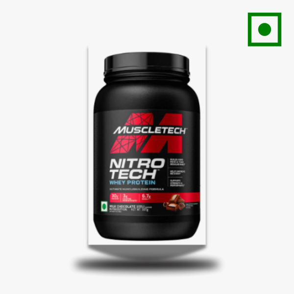 MuscleTech Nitro-Tech Whey Protein | 907g (2lbs) | Milk Chocolate flavor | 30g of Protein