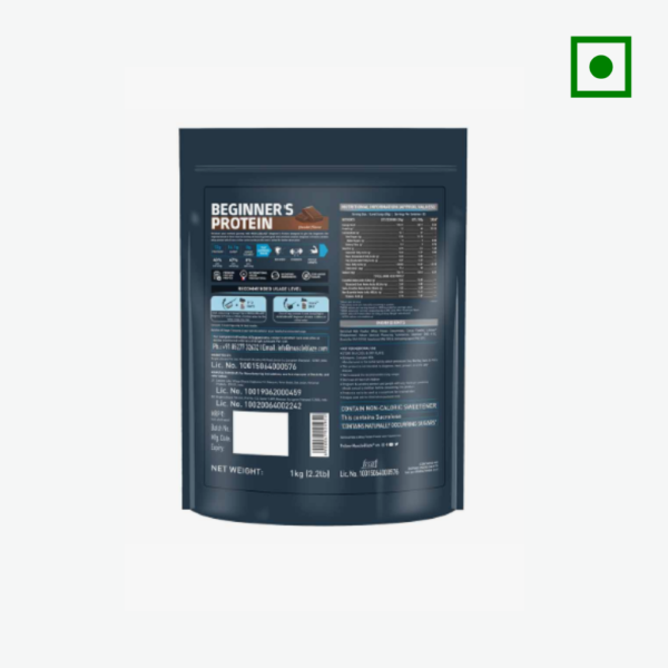 MuscleBlaze Beginner's Whey Protein (Chocolate, 1 kg / 2.2 lb) offers a sugar-free formula designed to enhance muscle recovery and boost strength effectively. - Image 2