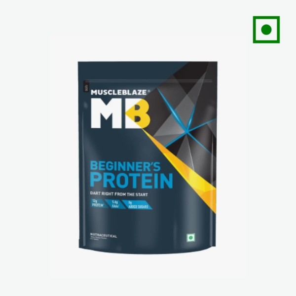 MuscleBlaze Beginner's Whey Protein (Chocolate, 1 kg / 2.2 lb) offers a sugar-free formula designed to enhance muscle recovery and boost strength effectively.