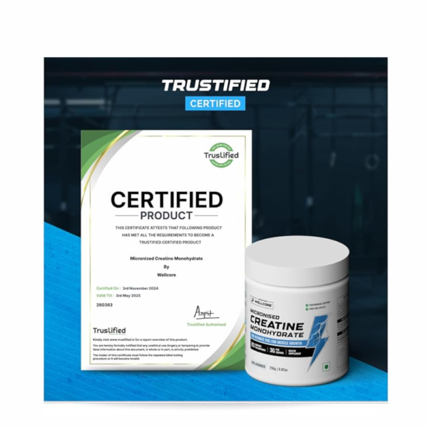Wellcore Pure Micronised Creatine Monohydrate Powder | Unflavoured, 33 Servings | Facilitates Rapid Absorption | Promotes Increased Muscle Strength and Power. - Image 4